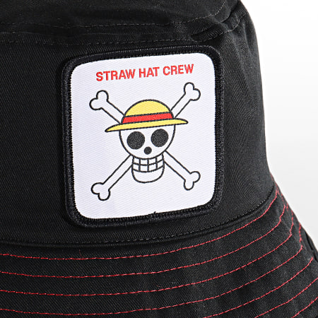 Capslab - Sombrero de paja Bob Crew Negro