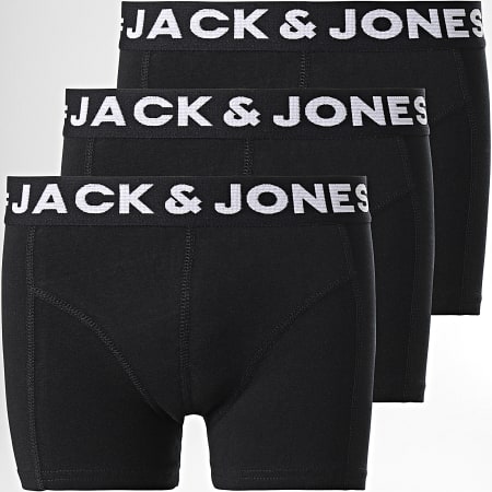 Jack And Jones - Set di 3 boxer neri Sense per bambini