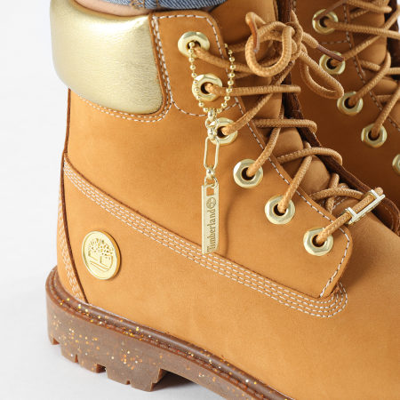 Timberland - Botas Mujer 6 Inch Heritage Waterproof A5RS8 Wheat Nubuck Gold