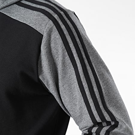 Adidas Sportswear - Sweat Capuche A Bandes HL1976 Noir Gris Chiné