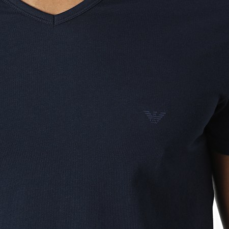 Emporio Armani - Lote de 2 camisetas con cuello en V 111648-CC722 Gris Marino