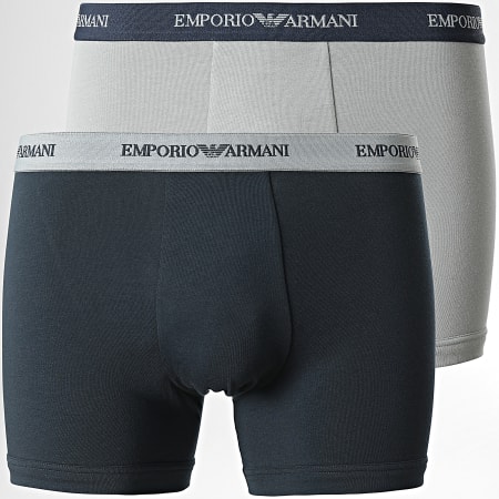 Emporio Armani - Set di 2 boxer 111268 CC717 blu navy grigio