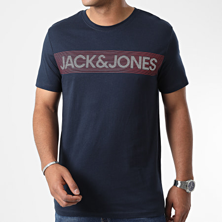 Jack And Jones - Maglietta con logo Corp Navy