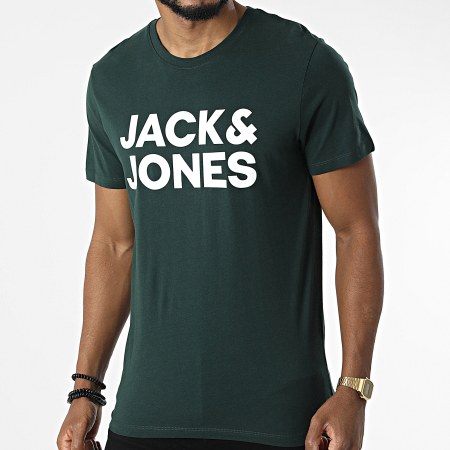 Jack And Jones - Maglietta Logo Corp Verde
