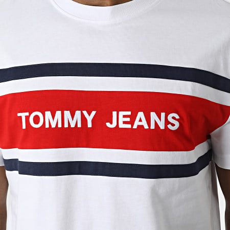 Tommy Jeans - Tee Shirt Branded Tommy 3820 Blanc Rouge