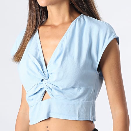 Vero Moda - Jesmilo Women's Crop Top Azul claro