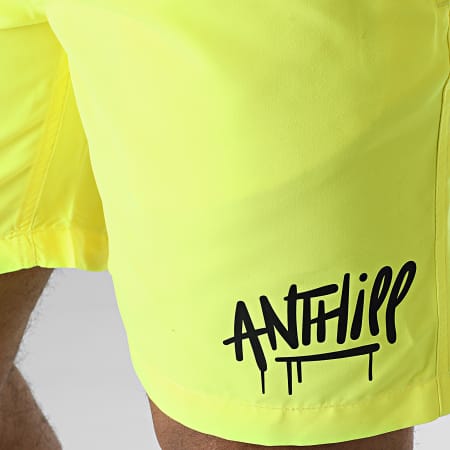 Anthill - Bañador Logo Amarillo Fluo Negro
