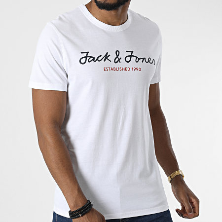 Jack And Jones - Tee Shirt Berg Upscaled 12216272 Blanc