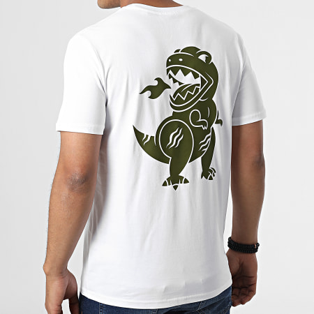 Sale Môme Paris - Camiseta T-Rex Blanco Verde Caqui