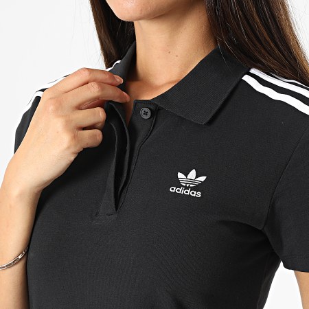 Adidas Originals - Robe Polo Manches Courtes A Bandes HM2162 Noir