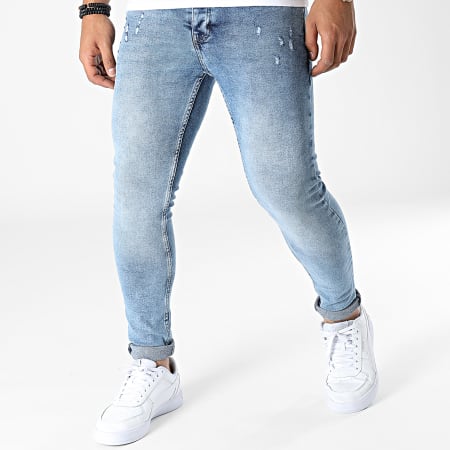 Black Industry - 203 Jeans skinny in denim blu