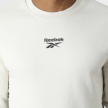 Reebok - Reebok Identity Tape Felpa girocollo HI0633 Beige
