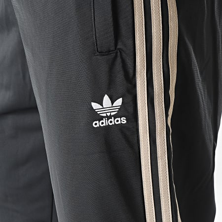 Adidas Originals - SST HI3004 Pantaloni da jogging a righe in maglia nero-beige