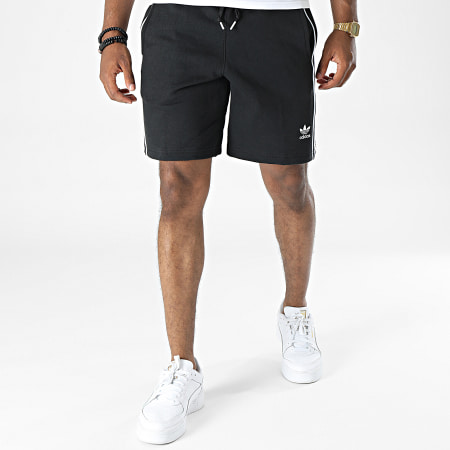 Adidas Originals - Essential HK7307 Pantalones cortos de chándal con banda Negro