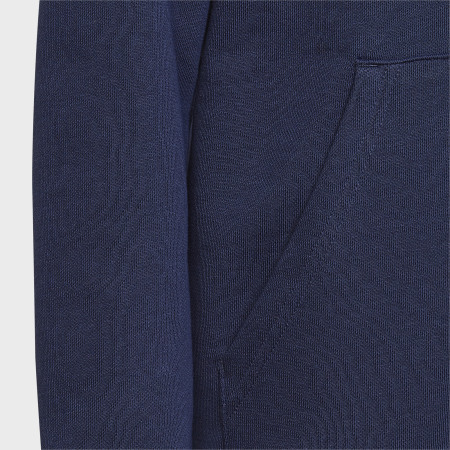 Adidas Originals - HK0272 Sudadera con capucha Trefoil para niño Azul marino