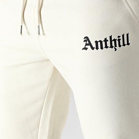 Anthill - Pantalones de chándal góticos Beige Negro