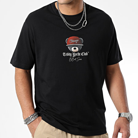 Teddy Yacht Club - Camiseta oversize Chicago Cap BBall Series Negra