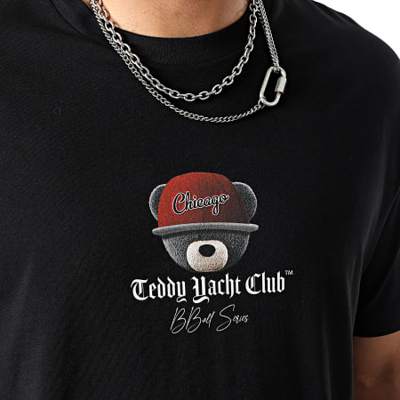 Teddy Yacht Club - Tee Shirt Oversize Large Chicago Cap BBall Series Noir