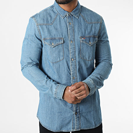 Tommy Jeans - Western Denim 4269 Camicia di jeans a maniche lunghe in denim blu