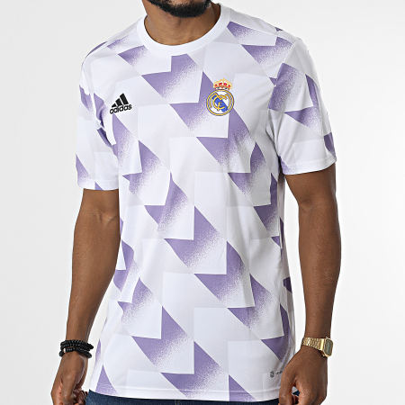 Adidas Sportswear - Tee Shirt Real Madrid 22 HA2578 Blanc Lila