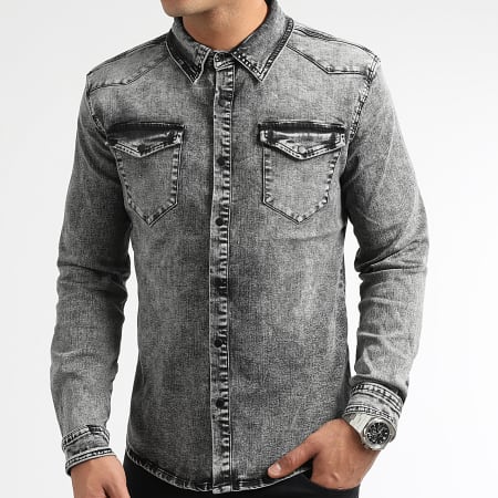 LBO - Camicia di jeans a maniche lunghe 0060 Denim Grey