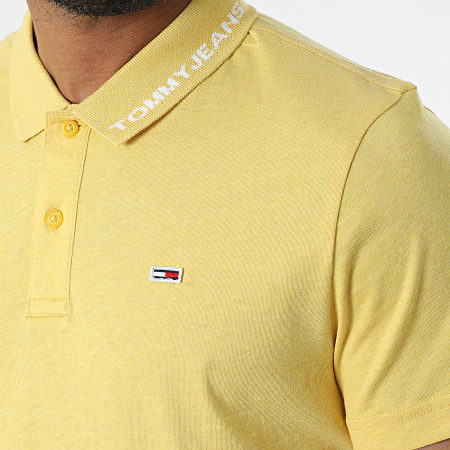 Tommy Jeans - Polo Manches Courtes Reg Jersey 0917 Jaune