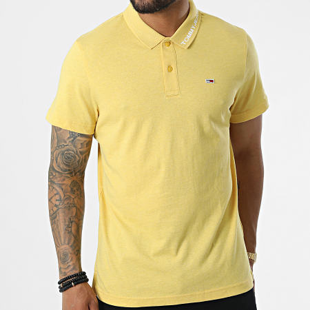 Tommy Jeans - Polo Manches Courtes Reg Jersey 0917 Jaune