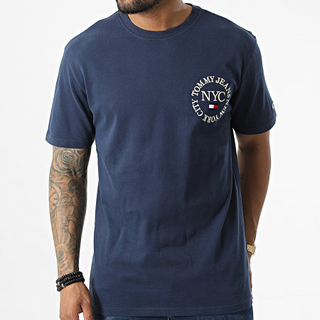 Tommy Jeans - Tee Shirt Timeless Circle 4008 Bleu Marine