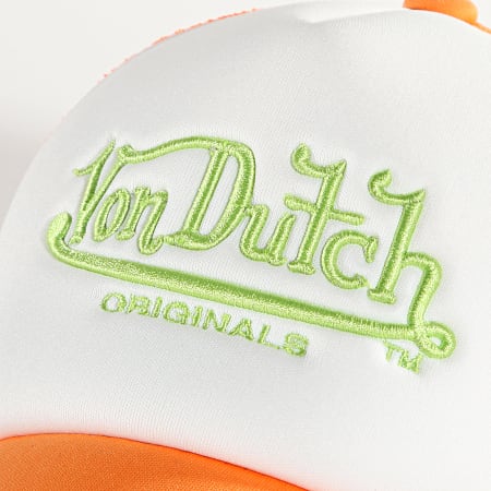 Von Dutch - Atlanta Trucker Cap Blanco Naranja