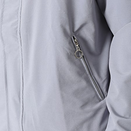 Classic Series - Conjunto de chaqueta con cremallera y pantalón de chándal KL-2073 Gris