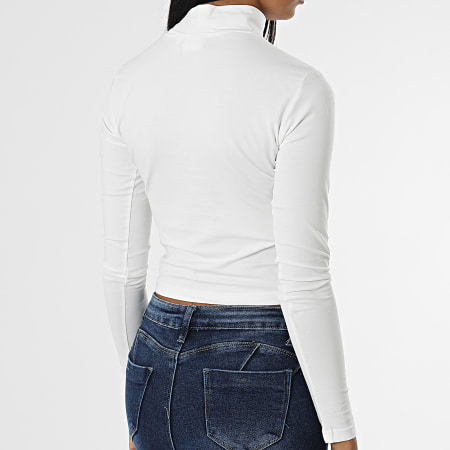 Fila - Tee Shirt Manches Longues Femme Tarsia Blanc