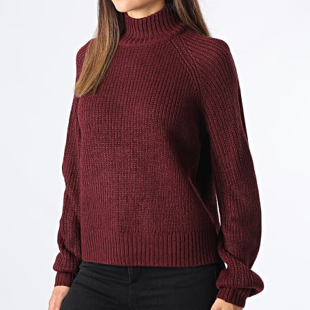 Noisy May - Pull Col Cheminée Femme Timmy Bordeaux