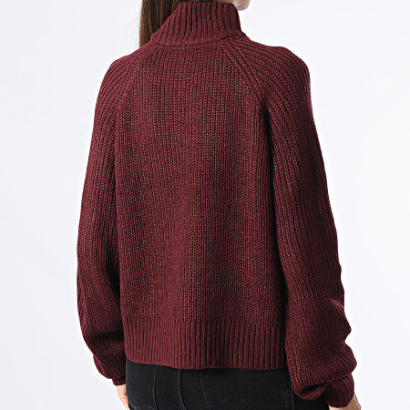 Noisy May - Pull Col Cheminée Femme Timmy Bordeaux