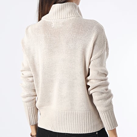 Only - Pull Col Roulé Nicoya Femme Beige