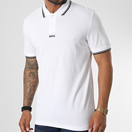 BOSS - Polo Manches Courtes PChup 50468843 Blanc