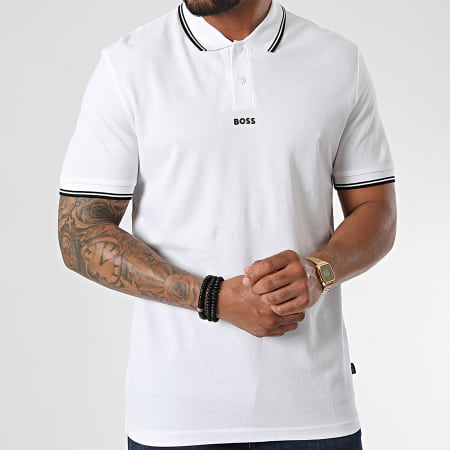 BOSS - Polo Manches Courtes PChup 50468843 Blanc