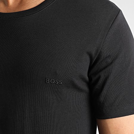 BOSS By Hugo Boss - Lot De 3 Tee Shirts Classic 50475284 Noir Bleu Marine Gris Anthracite Chiné