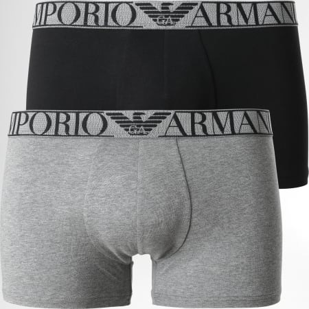 Emporio Armani - Set di 2 boxer 111769 nero grigio erica
