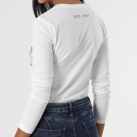 Guess - Camiseta de manga larga para mujer W2YI36 Blanco