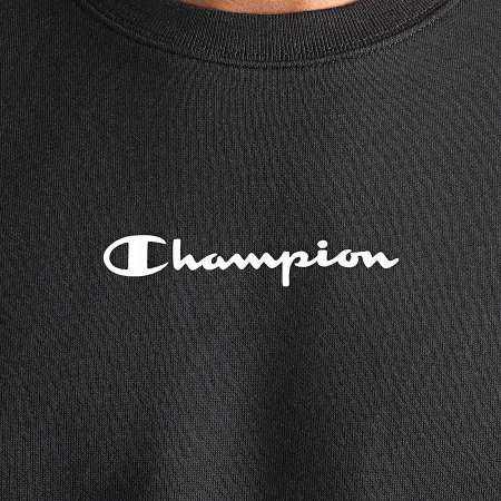 Champion - Top con girocollo e strisce 217830 Nero