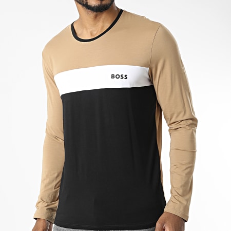 BOSS - Camiseta de manga larga Balance 50479293 Negro Beige