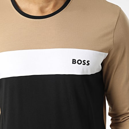 BOSS - Tee Shirt Manches Longues Balance 50479293 Noir Beige