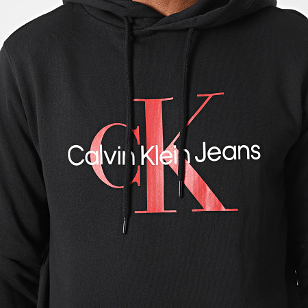 Calvin Klein - Sweat Capuche Seasonal Monogram 0805 Noir