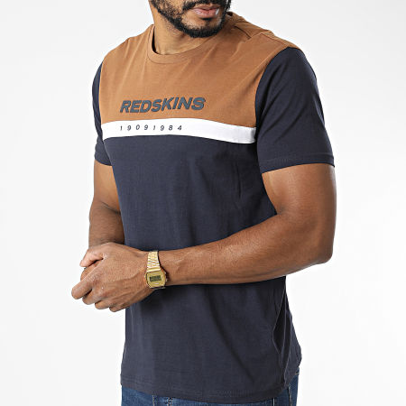 Redskins - Dina Calder Tee Shirt Blu navy Cammello