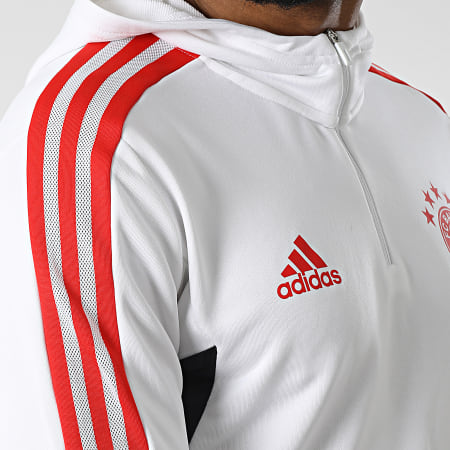 Adidas Performance - Bayern Munich Sudadera de rayas con cremallera HB0637 Blanco