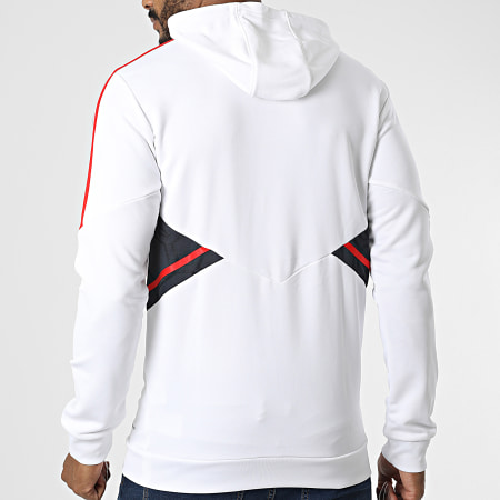 Adidas Sportswear - Felpa con zip a fascia Bayern Monaco HB0637 Bianco