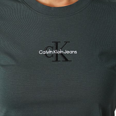 Calvin Klein - Slim Camiseta Mujer 0478 Verde