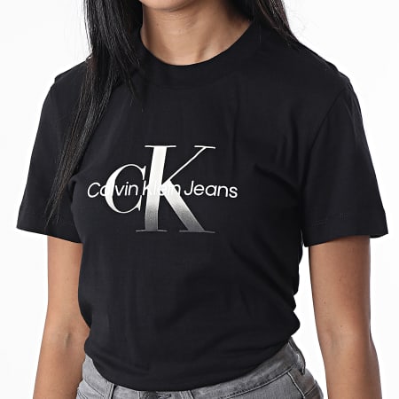 Calvin Klein - Maglietta slim da donna 9797 nero