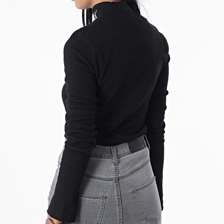 Calvin Klein - Tee Shirt Manches Longues Slim Femme 0478 Noir