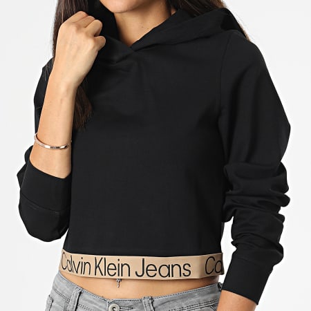 Calvin Klein - Felpa con cappuccio da donna 9904 Nero